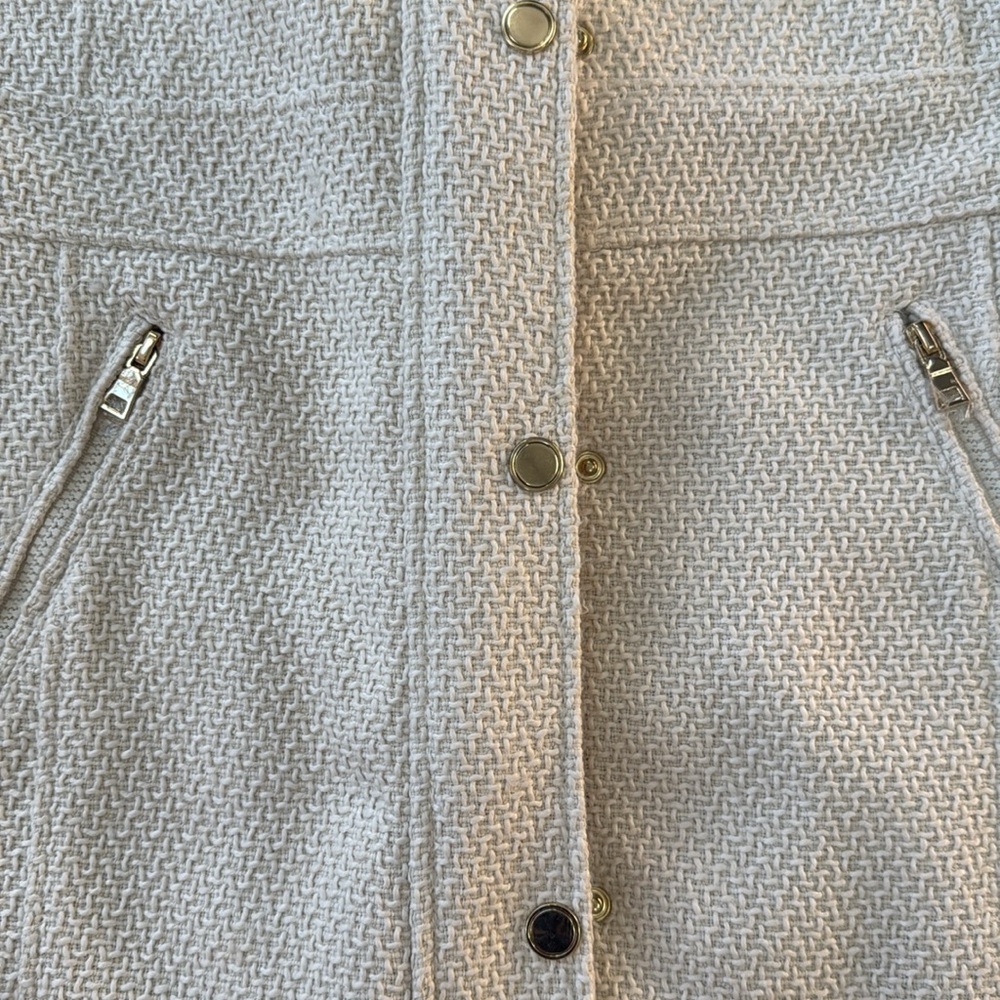 *LIKE NEW* Women's I.N.C International Concepts Cream Tweed Winter Coat - Size L - Picture 14 of 14